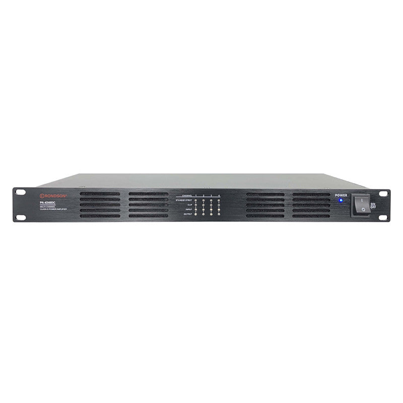 Rondson PA-4240DC 4 x 240 W power amplifier, 230 V AC and 24 V DC