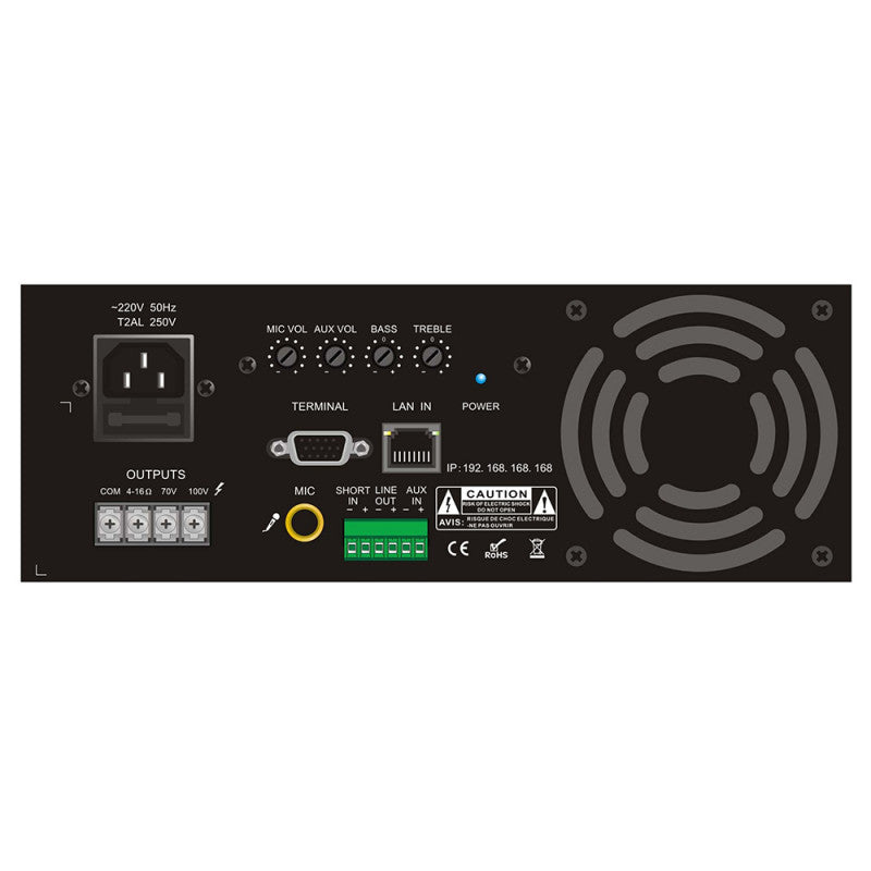 Rondson AM 60 IP-WP Wall-mounted amplifier with an IP 60 W network adapter