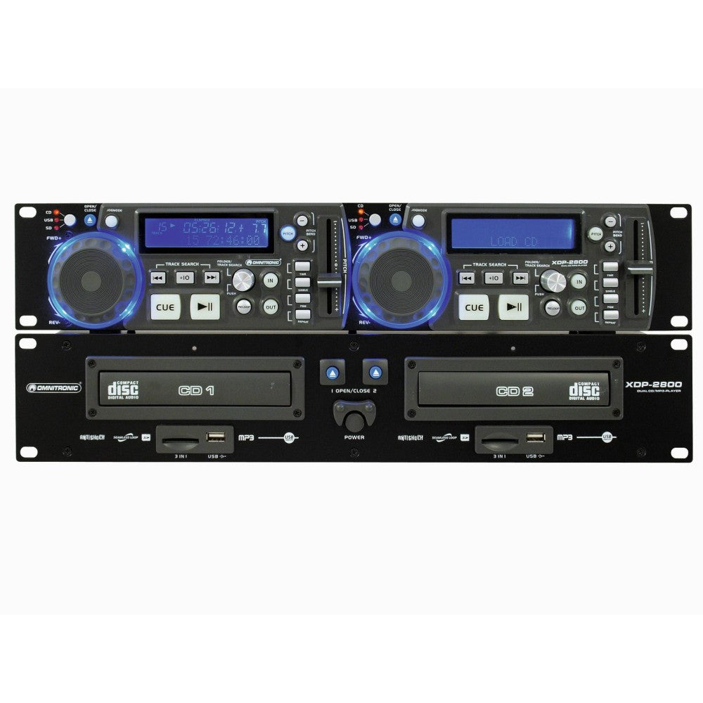 OMNITRONIC XDP-2800 Doppio Lettore CD/MP3
