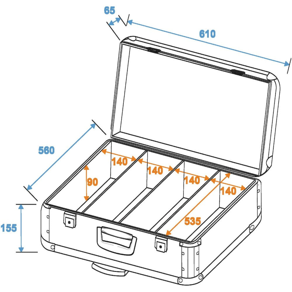 ROADINGER TROLLEY PORTA 200 CD NERO