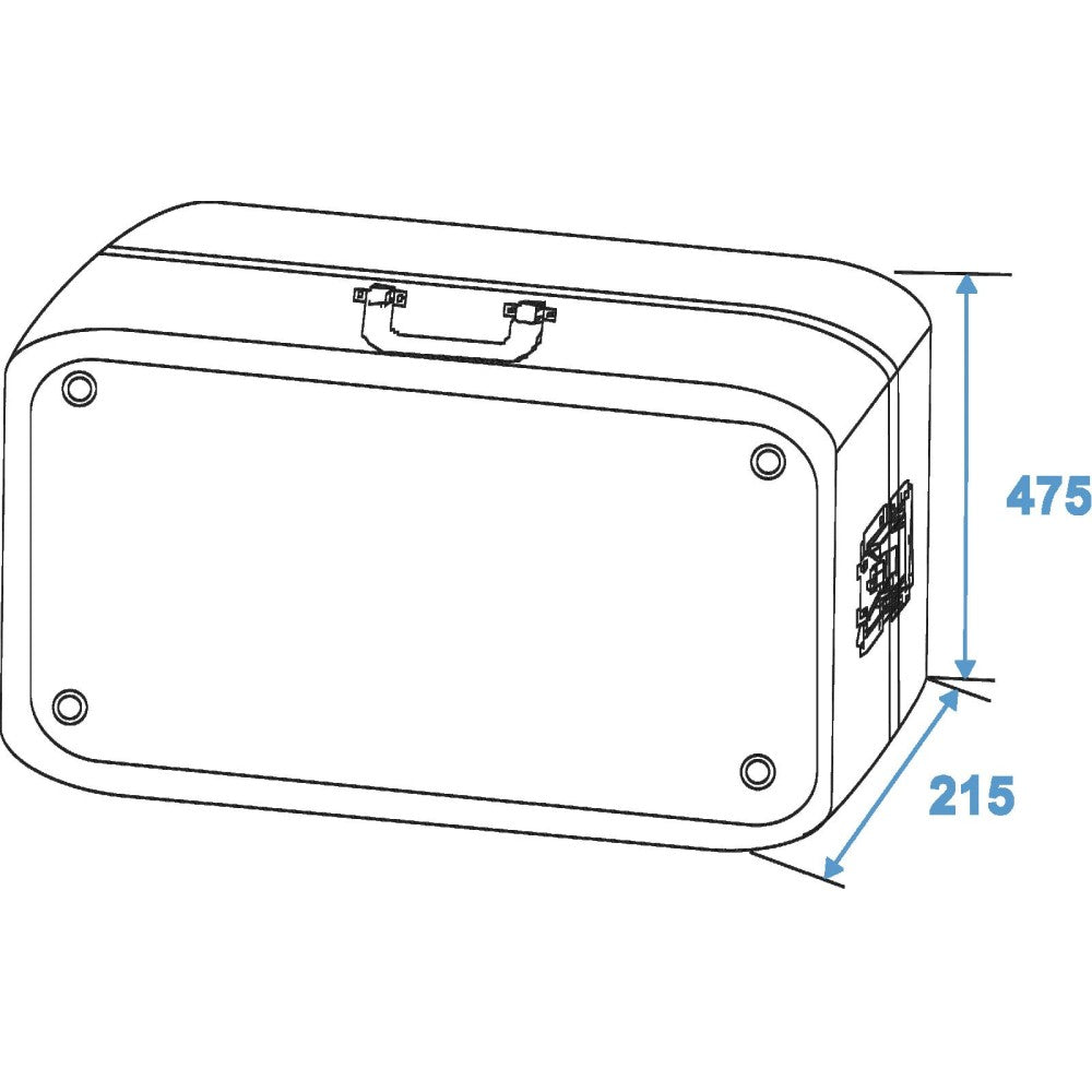 ROADINGER Turntable Case Tour ALU BK Flightcase de aluminio para tocadiscos