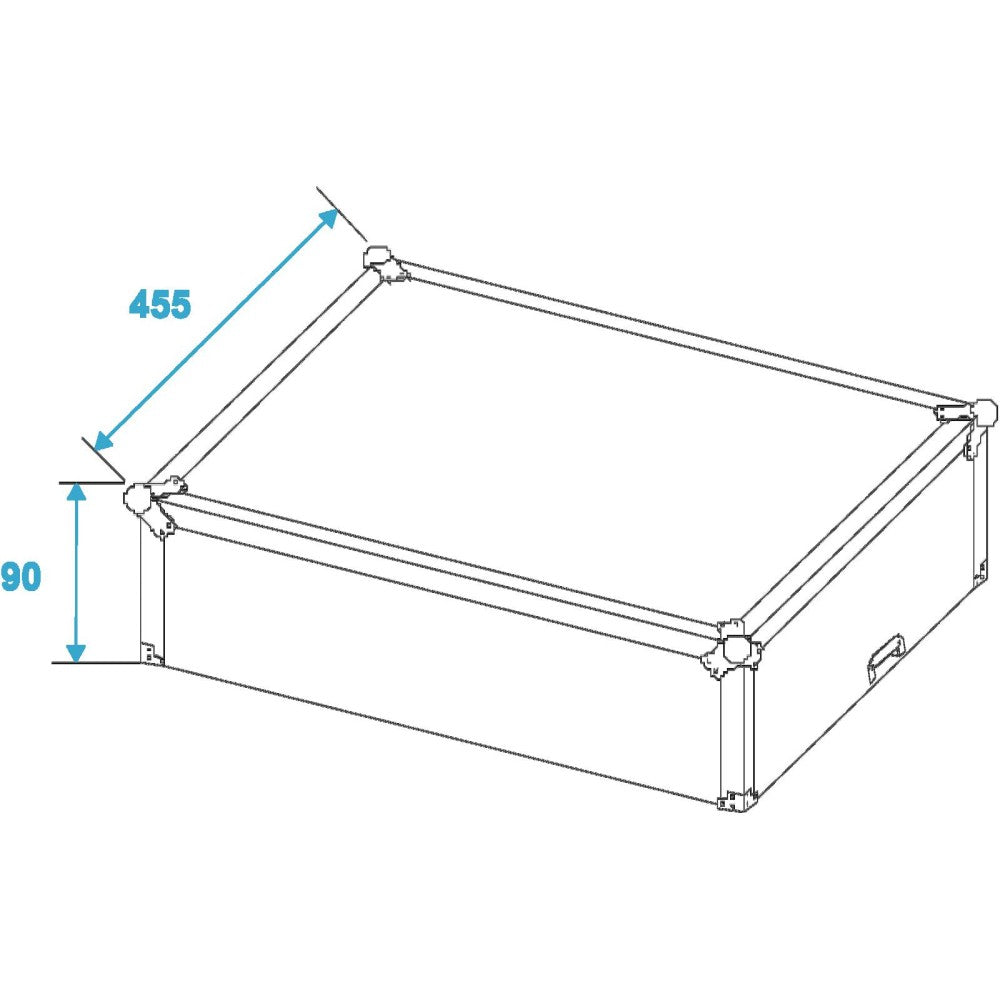 ROADINGER FLIGHTCASE PROFESIONAL PARA TOCADISCOS NEGRO