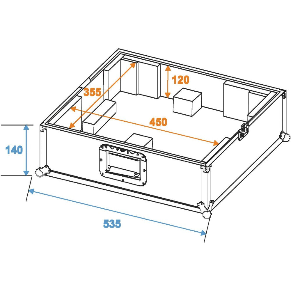 ROADINGER FLIGHTCASE PROFESIONAL PARA TOCADISCOS NEGRO