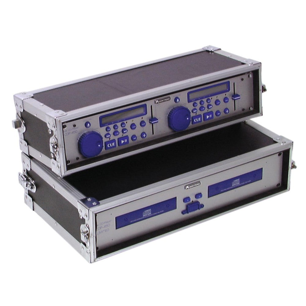 ROADINGER Flight case Tour Pro para doble lector de CD, 2 unidades, negro