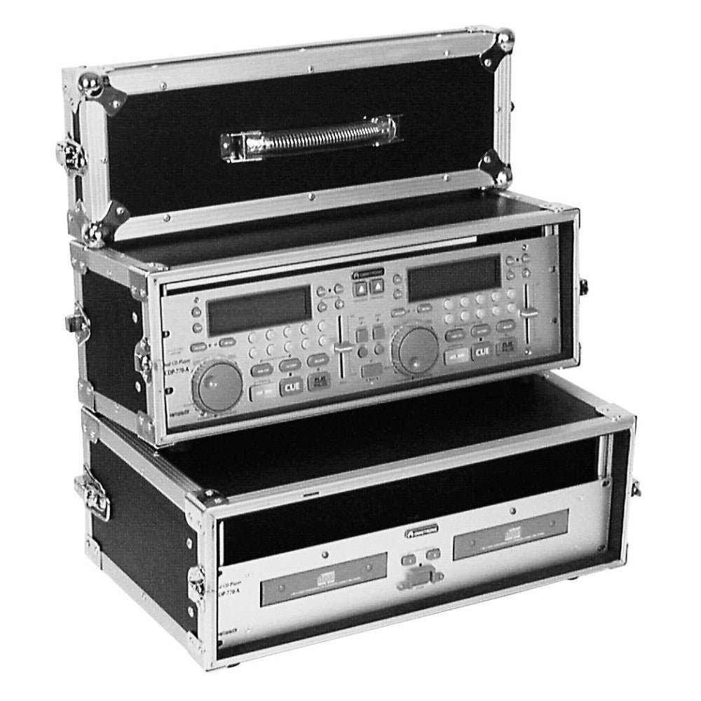 ROADINGER Flight case Tour Pro per doppio Lettore CD, 3 Unità, nero