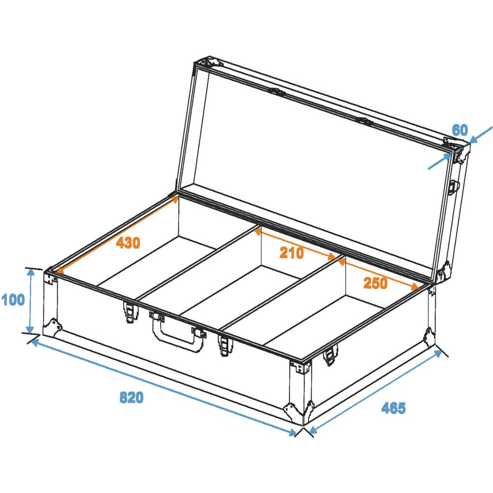 ROADINGER DIGI-1 FLIGHTCASE PER 2xCDJ E 1xMIXER 10" ALLUMINIO