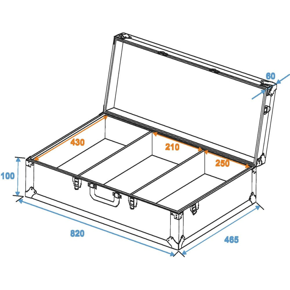 ROADINGER DIGI-1 FLIGHTCASE PER 2xCDJ E 1xMIXER 10" NERO
