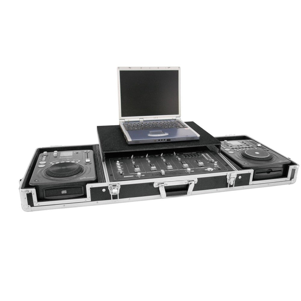 ROADINGER DS-1 FLIGHTCASE PER 2xCDJ MIXER 19" E LAPTOP NERO