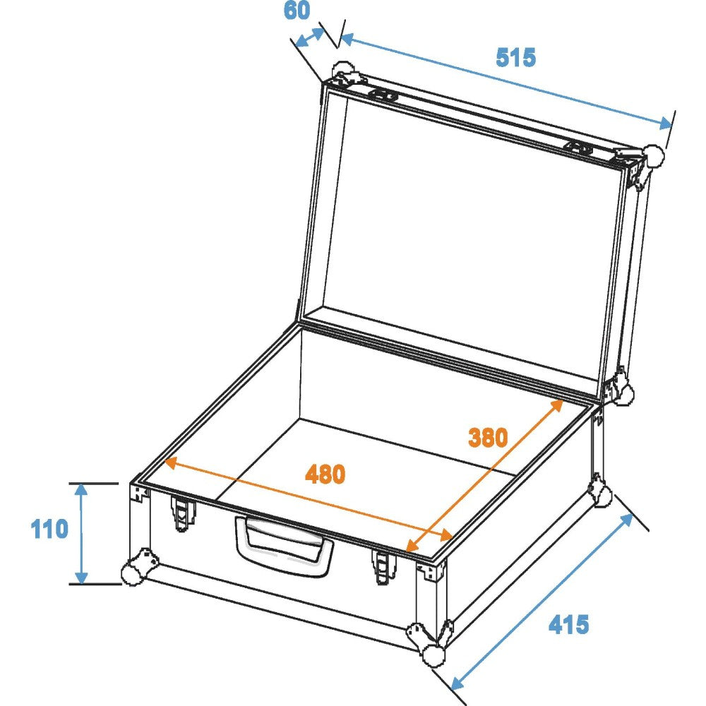 ROADINGER FOAM GR-1 Flightcase Universale, Nero, Grande