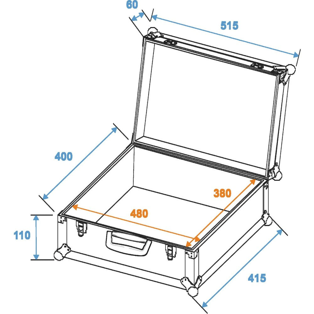 ROADINGER FOAM GR-1 Flightcase Universale, Alluminio