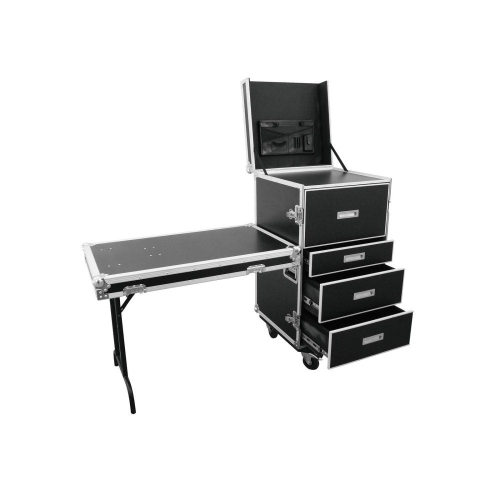 Roadinger Flight case Universale WDS-1 con Cassetti e rotelle