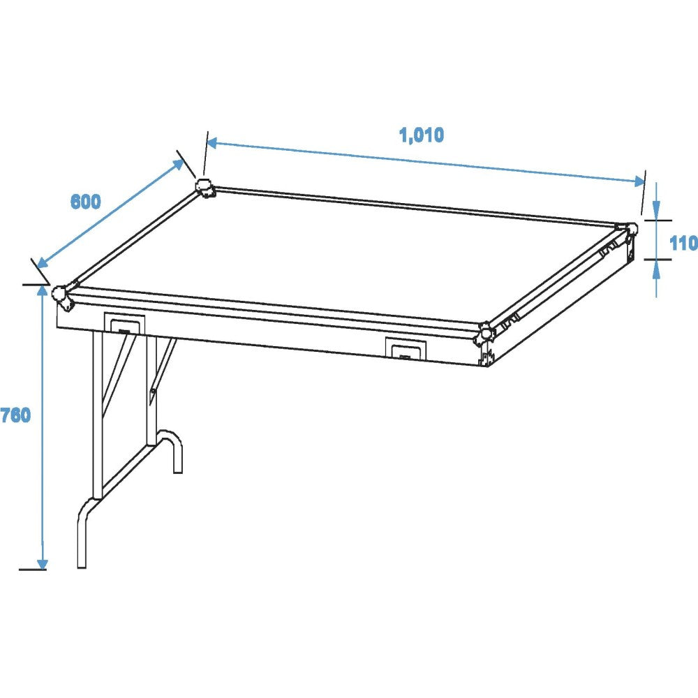 Roadinger Flight case Universale WDS-1 con Cassetti e rotelle