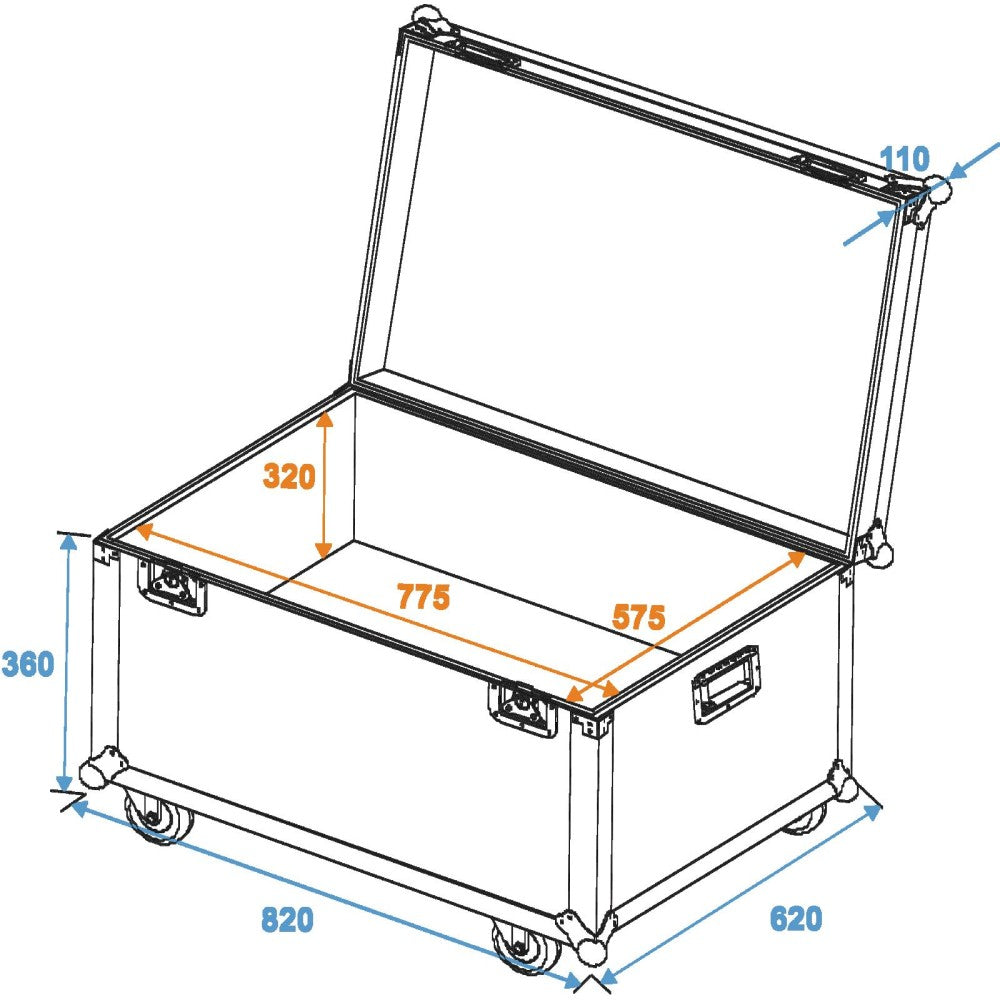 ROADINGER Universal Transport Case R-7, 80x60cm with wheels