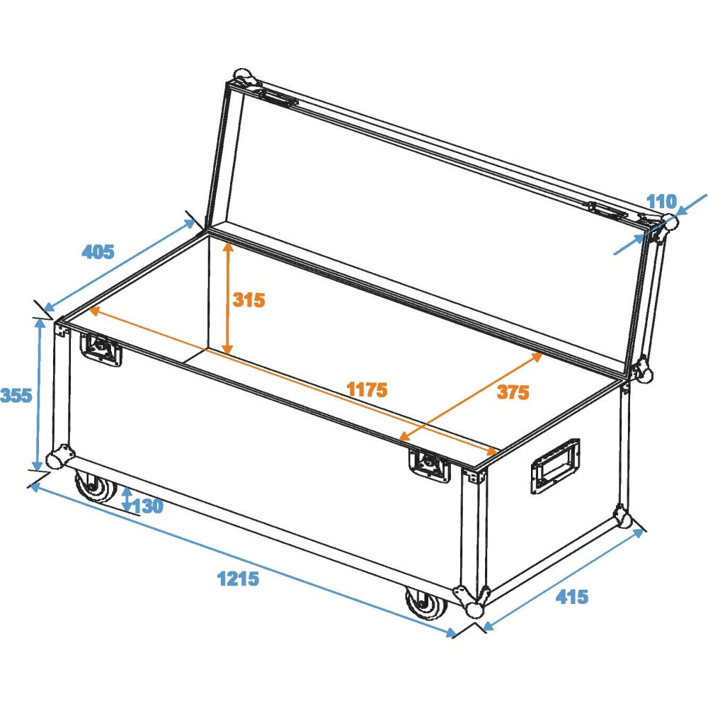 ROADINGER Maleta de Transporte Universal R-7, 120x40cm con Ruedas