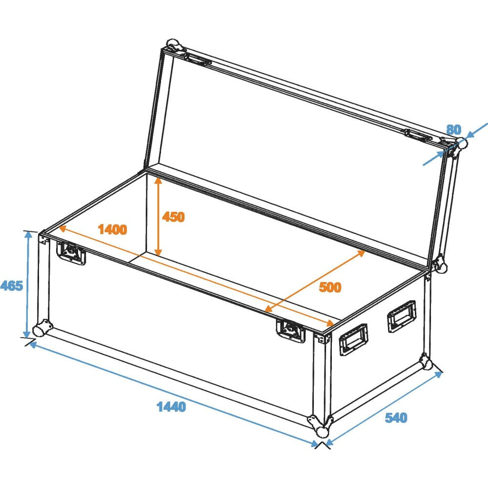 ROADINGER Flight case Universale Profi 140x50x50cm