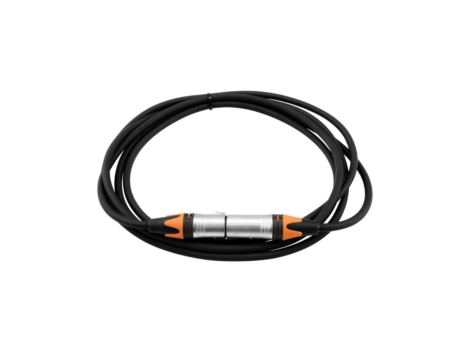 PSSO XLR Cable COL 3-pin 3m bk Neutrik