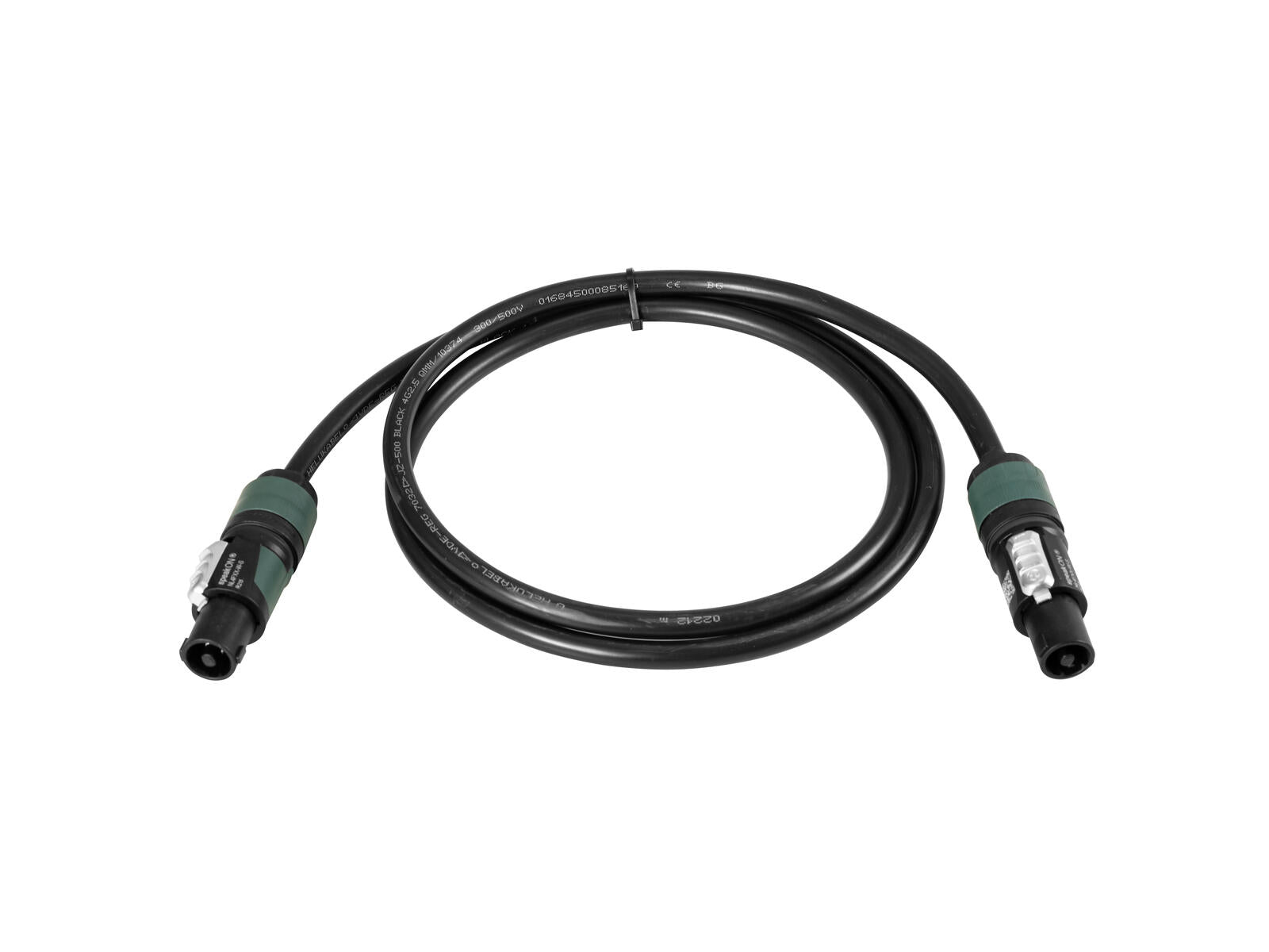 PSSO Cavo per altoparlanti Speakon 4x2,5 0,5m nero