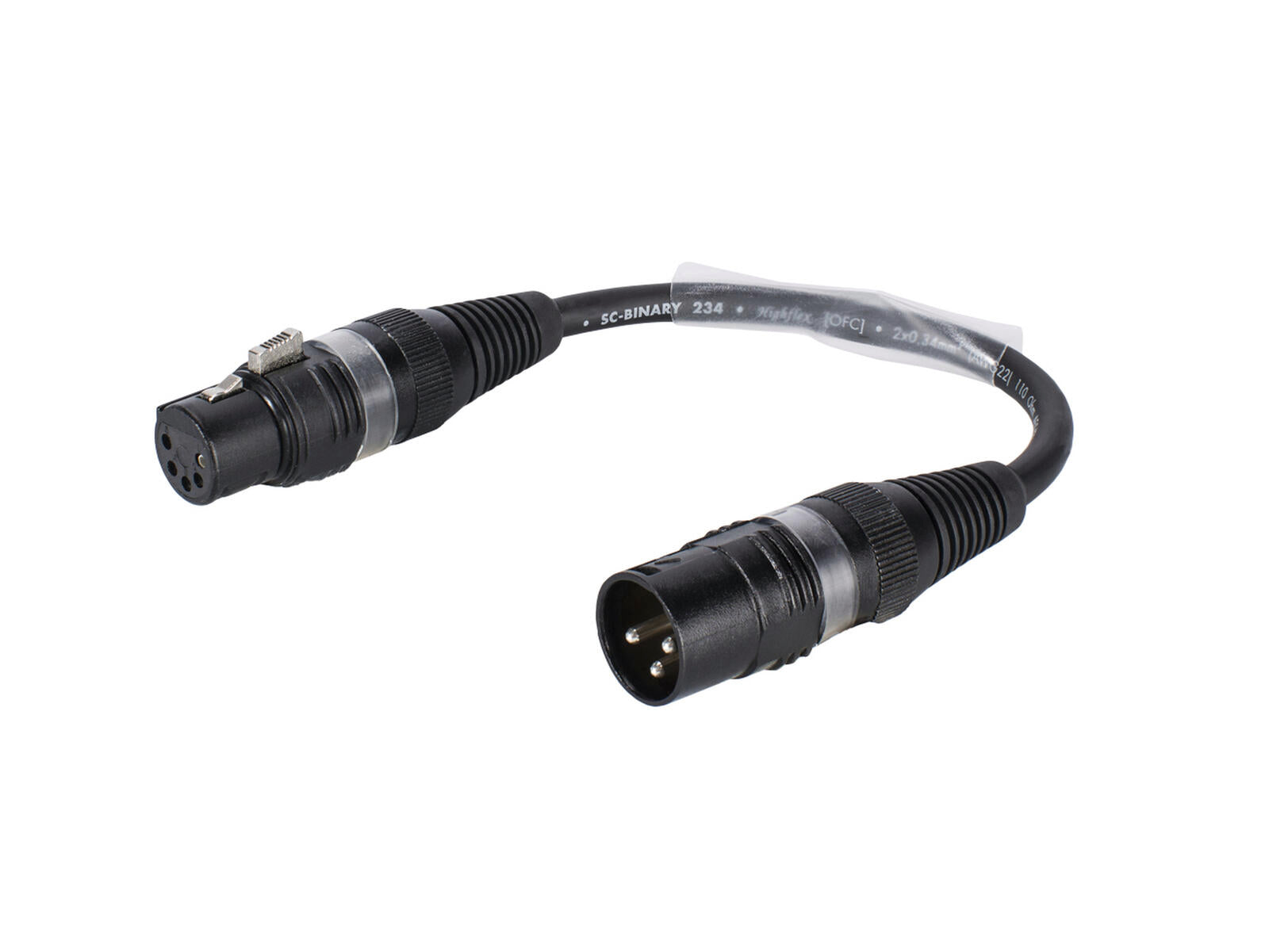 SOMMER CABLE Cavo Adattatore 3 poli XLR(M)/5 poli XLR(F) nero