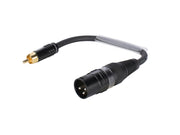 SOMMER CABLE Adapter Cable XLR(M)/RCA(M) 0,15m bk