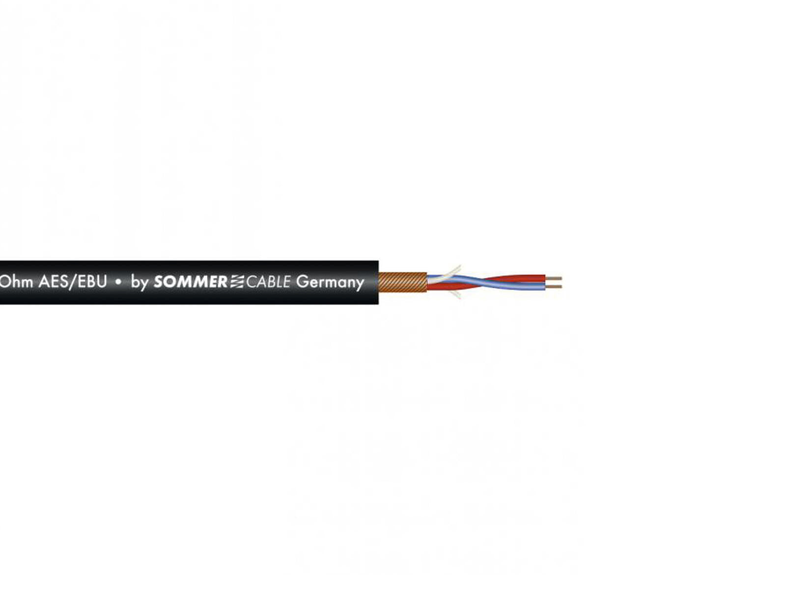 SOMMER CABLE Cavo Microfonico AES/EBU 2x0,14 100m nero SC-Micro-Stage