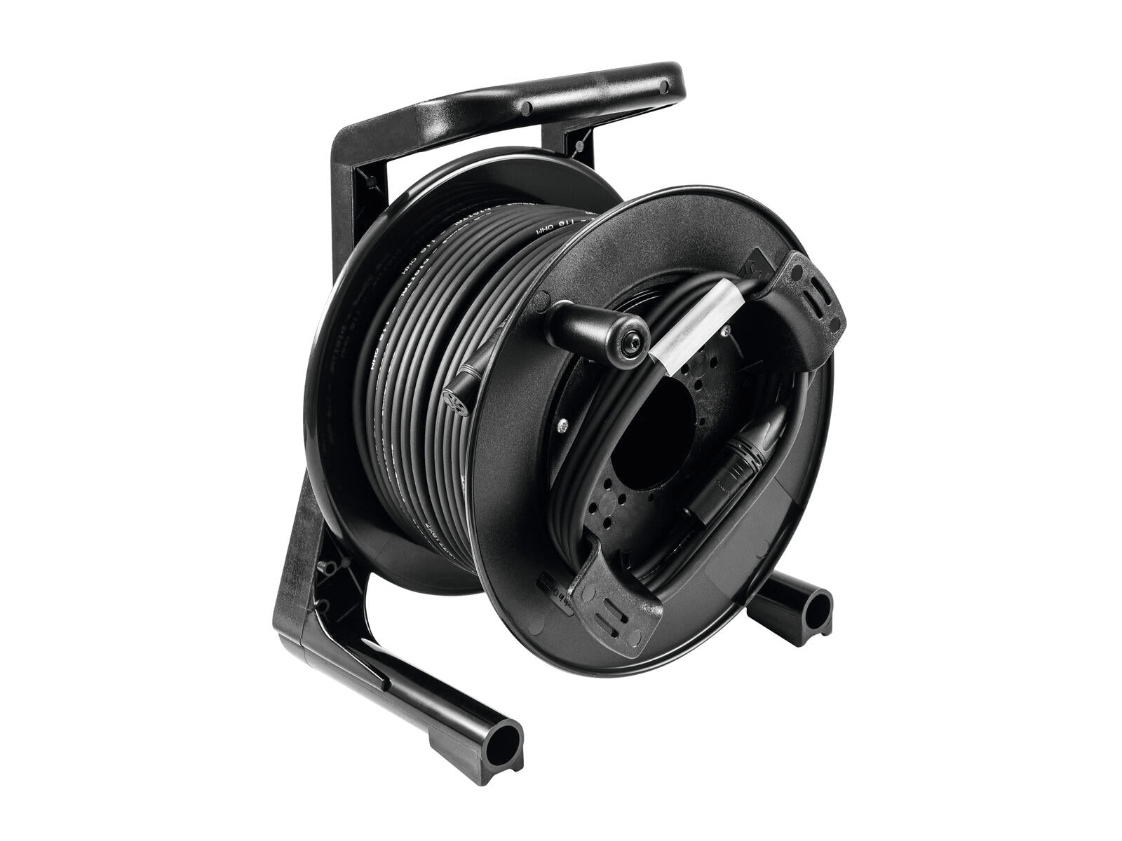 PSSO Avvolgicavo DMX XLR 30m nero Neutrik 2x0,22