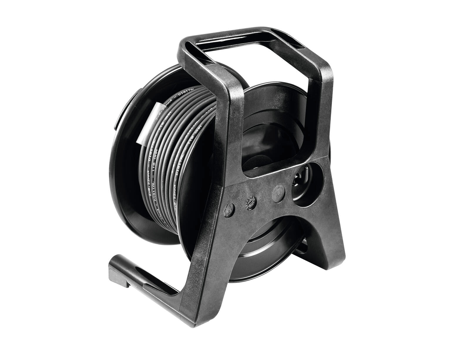 PSSO Avvolgicavo DMX XLR 30m nero Neutrik 2x0,22