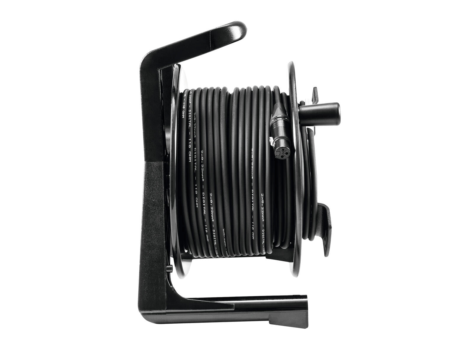 PSSO Avvolgicavo DMX XLR 30m nero Neutrik 2x0,22
