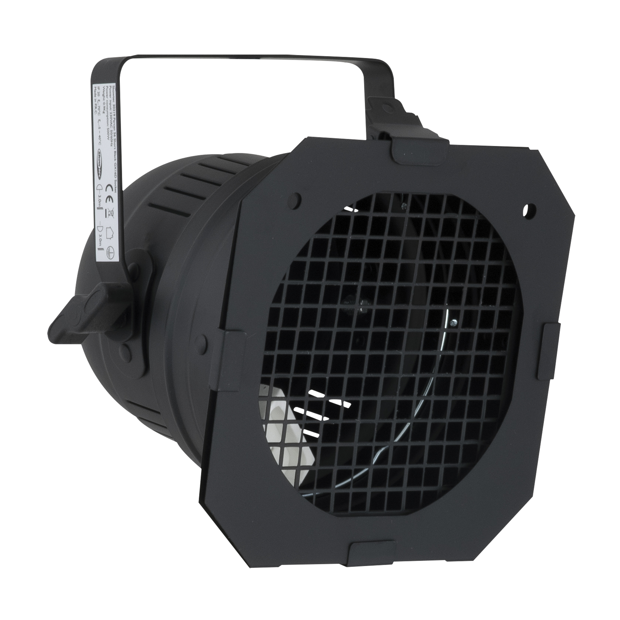 SHOWTEC Parcan 56 Short Black con attacco GX16D - nero