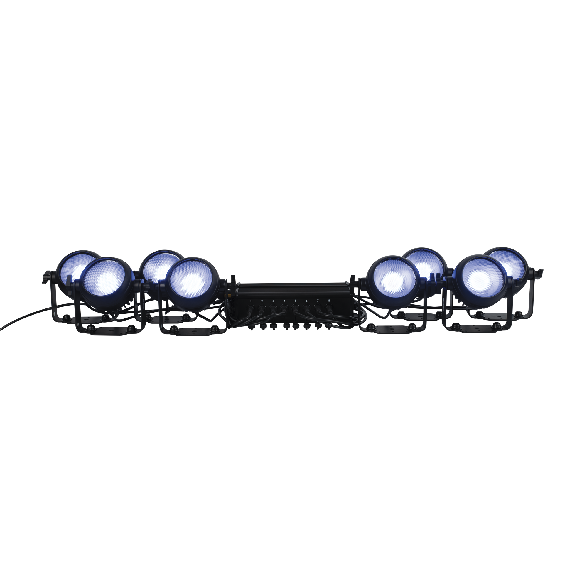 Showtec Stage Blinder FLEX Blaze Set di 8 accecatori LED da 100 W + controller