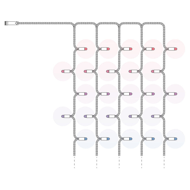 Twinkly Pro Capsule Curtain 5 x 50 RGB LED - clear