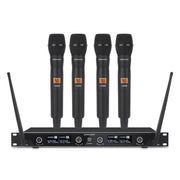 Rondson BE-1040/4MIC-2 670.4 / 658.1 / 687.1 / 664.1 MHz 4-channel diversity UHF set, 4 handheld microphones + receiver