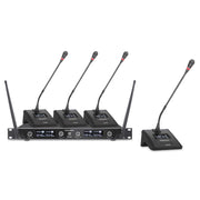 Rondson BE-10CONF-2 Conference set consisting of 1 x BE-1040 receiver and 4 x BE-10MIC, 670.4 / 658.1 / 687.1 / 664.1 MHz