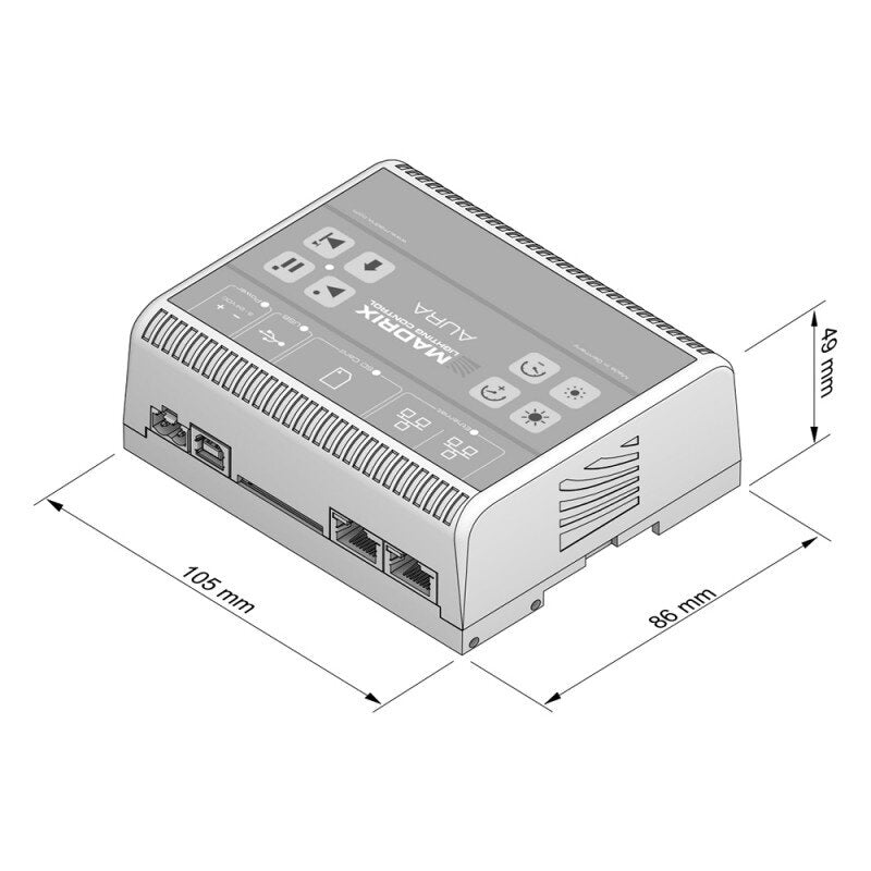 MADRIX AURA 12 Stand-alone recorder / player, 12 universes over network, DIN rail