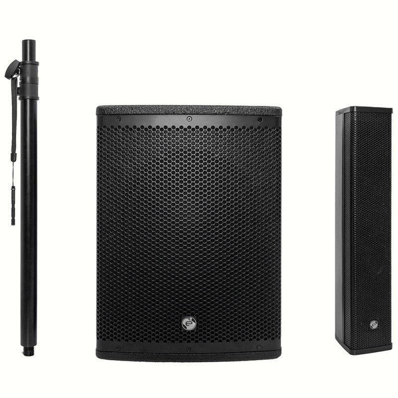 Elokance e-Slim 110 400 W active sound system features a 10" subwoofer and a 4 x 3" neodymium "slim" satellite