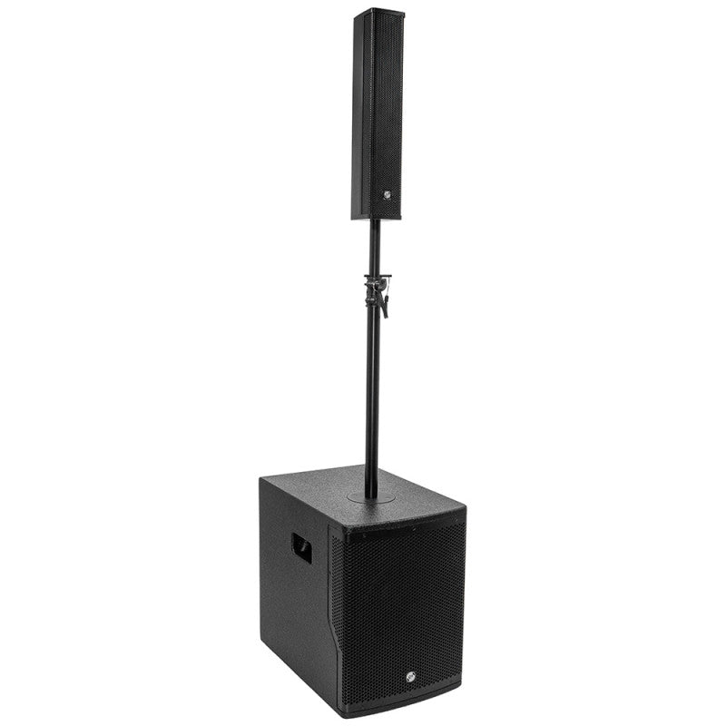 Elokance e-Slim 110 400 W active sound system features a 10" subwoofer and a 4 x 3" neodymium "slim" satellite