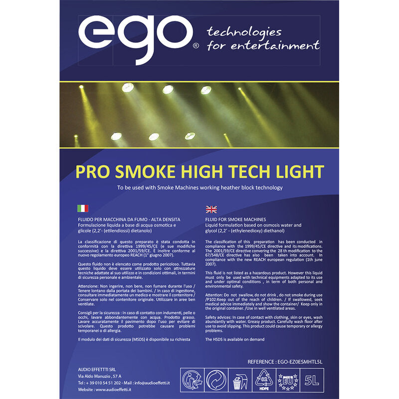 EGO Technologies EGO - PRO SMOKE FLUID - HI TECH LIGHT