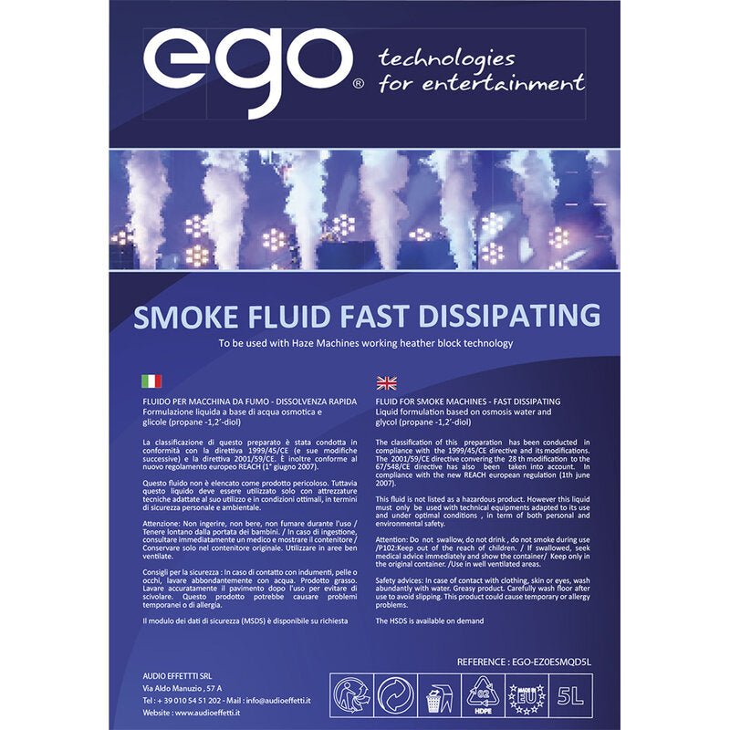 EGO Technologies EGO - SMOKE FLUID - FAST DISSIPATING