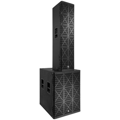 Elokance Tower 18 3400 W max. PA professional loudspeaker, 1 x  46 cm subwoofer,  4 x 8" mid-range speakers, 1 x 1,5" tweeter, SPL max. 141 dB