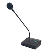 Rondson MIC-2 2-zone call microphone console for AM-2 series amplifiers, 3 zone buttons provide an easy-to-use control interface for zone calling, one general (ALL) and one for each zone (1 to 2)