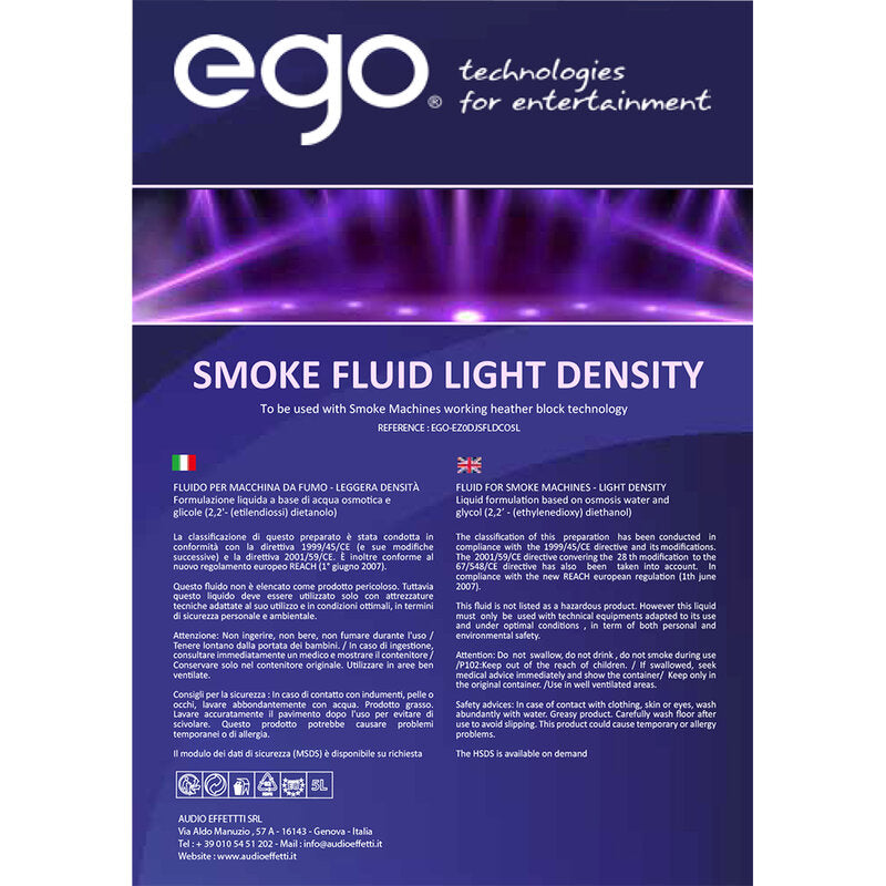 EGO Technologies EGO - SMOKE FLUID - LIGHT DENSITY 5l