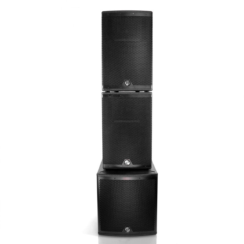 Elokance ELO 1500 MK2 1500 W RMS PA loudspeaker system consisting of 2 x ELO 12 MK2 satellites and 2 x ELO SUB15A MK2 subwoofers, DSP