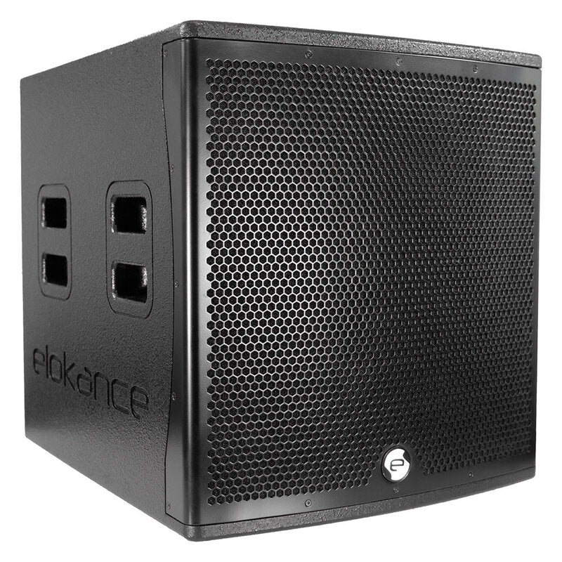 Elokance ELO SUB18A Mono MK2 500 W RMS active subwoofer, 1 x 18" woofer, Class-D, granite paint finish
