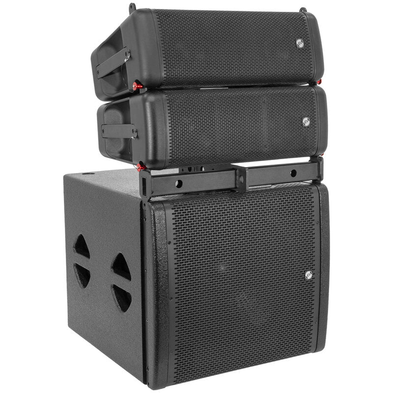 Elokance SLA System Ready to use Line Array system composed of 4 x SLA 206A satellites and 2 x SLA 115SA subwoofers from elokance, 3400 W RMS / 6800 W max.