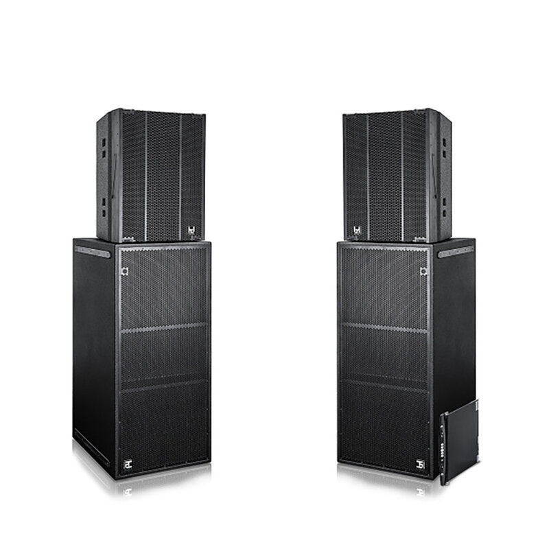 Harmonic Design HLS24P-LT 1200 W HybridLineSource loudspeaker, 2 x 12" LF + 4 x 1.4" HF, 100° x 15° coverage, rigging, incl. passive crossover 4 ohm, long throw element