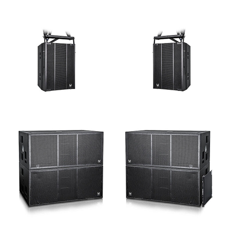 Harmonic Design HLS24P-LT 1200 W HybridLineSource loudspeaker, 2 x 12" LF + 4 x 1.4" HF, 100° x 15° coverage, rigging, incl. passive crossover 4 ohm, long throw element