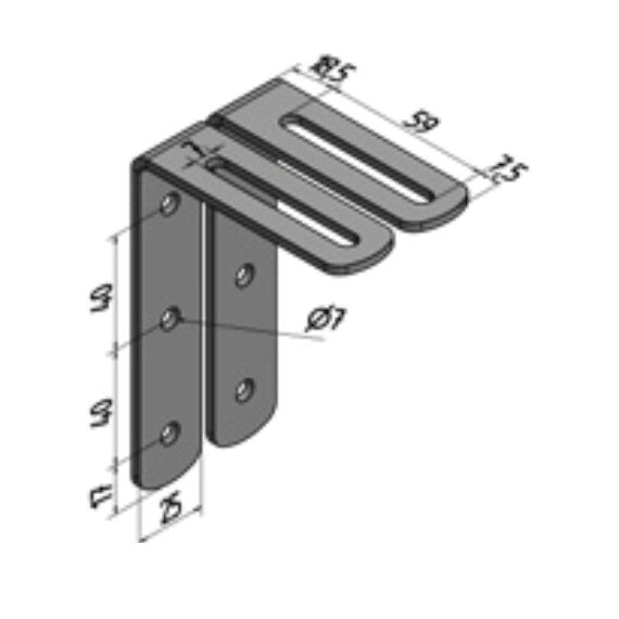 Harmonic Design 400150 Wallmount set with 2x M6 thread screws and 90 degree bracket
