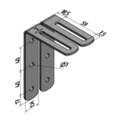 Harmonic Design 900105 Wall mount L-Bracket set universal - 2 x L-shaped steel brackets with long holes incl. 2x M6 screw for cap thread, diameter: 6 mm