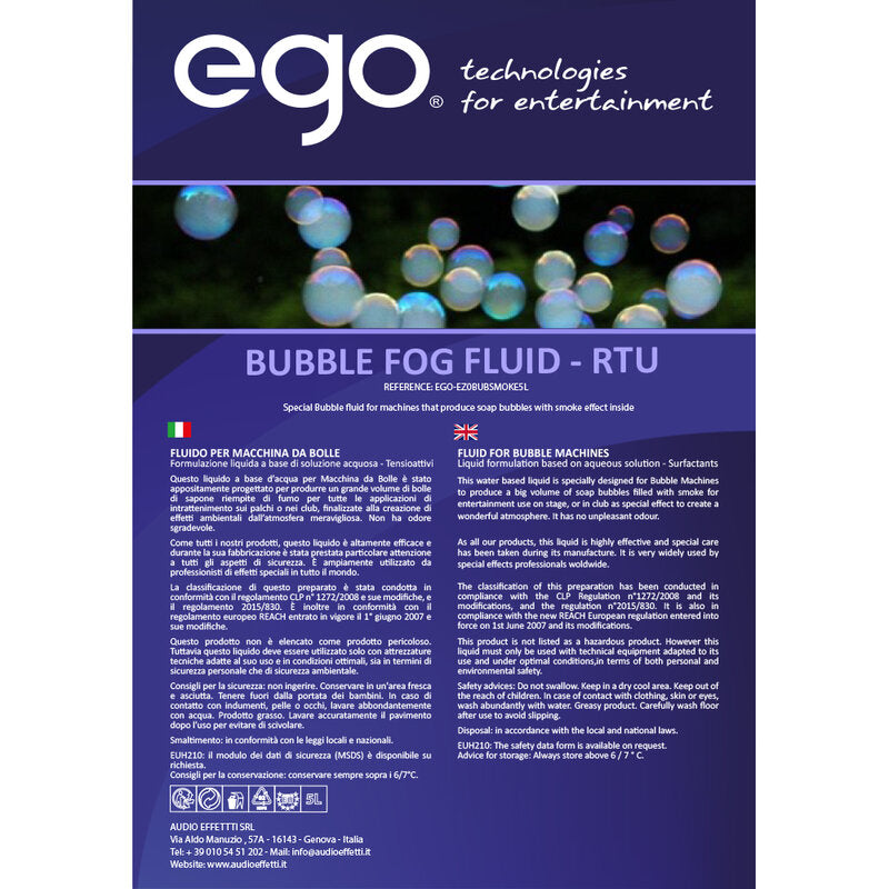 EGO Technologies EGO - BUBBLE & SMOKE PRO - READY TO USE