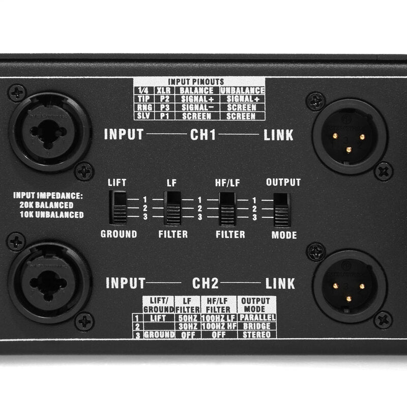 Elokance OS SYSTEM 7200 W PA sound system designed for outdoor applications and large events such as festivals, 2 double 21" subwoofers and 2 × 15" heads, 2 elokance HA3600 + 2 elokance HA2400 main amplifier included