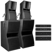 Elokance OS SYSTEM 7200 W PA sound system designed for outdoor applications and large events such as festivals, 2 double 21" subwoofers and 2 × 15" heads, 2 elokance HA3600 + 2 elokance HA2400 main amplifier included